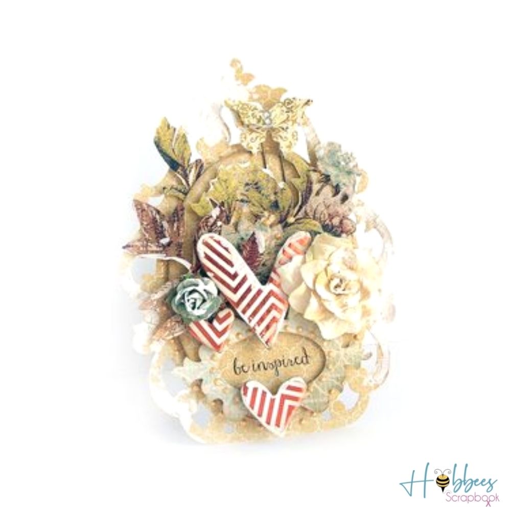 Luxe Placemat  / Recorte de Corazones Metálicos Adornos / Embellishments Pink Paislee