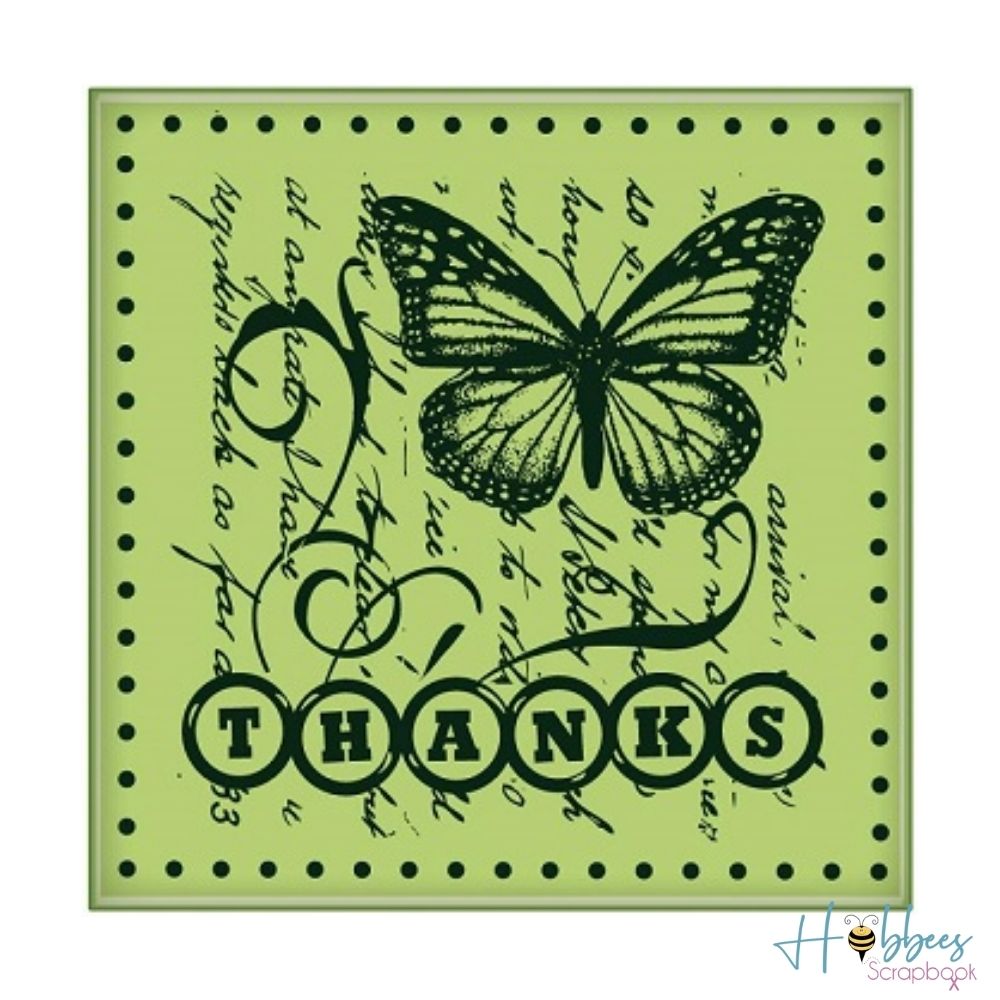 Thanks Rubber Stamp / Sello de Goma Gracias Sellos Inkadinkado