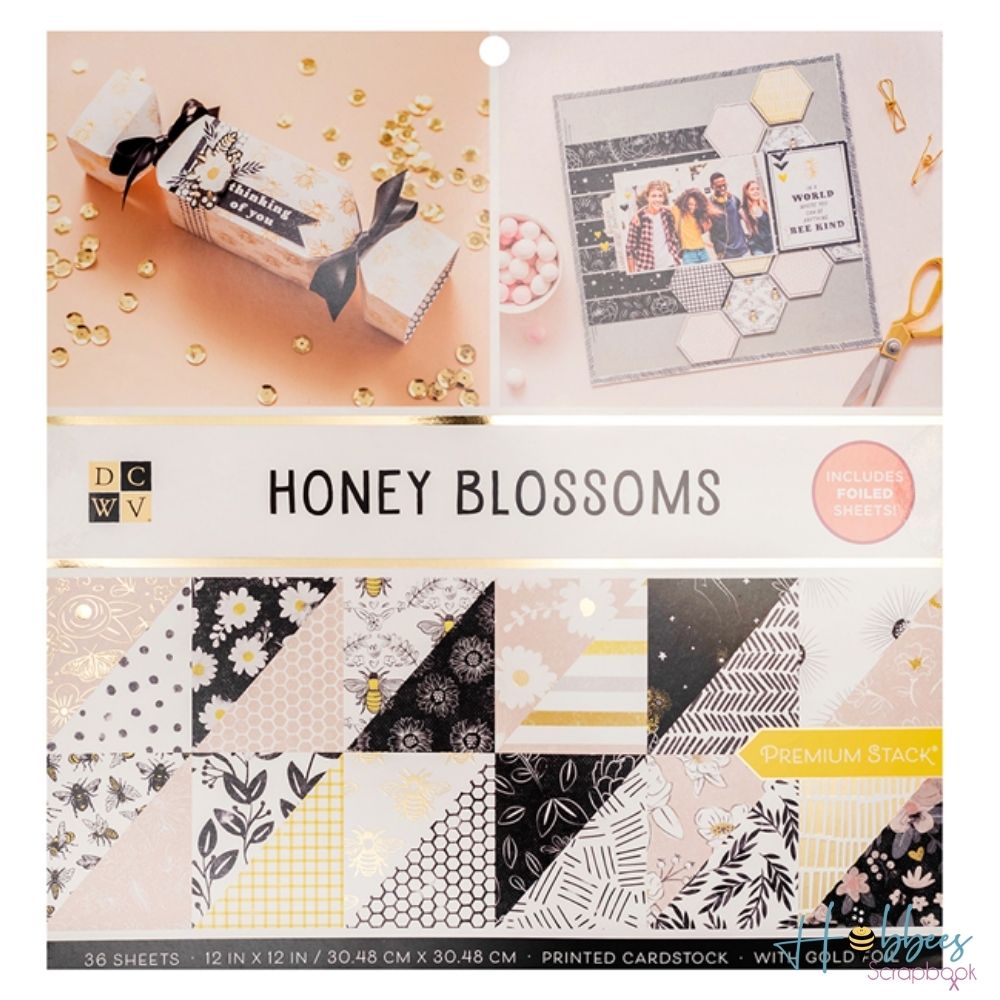 Cardstock Honey Blossoms / Block de Cartulina Flores de Miel Papel DCWV