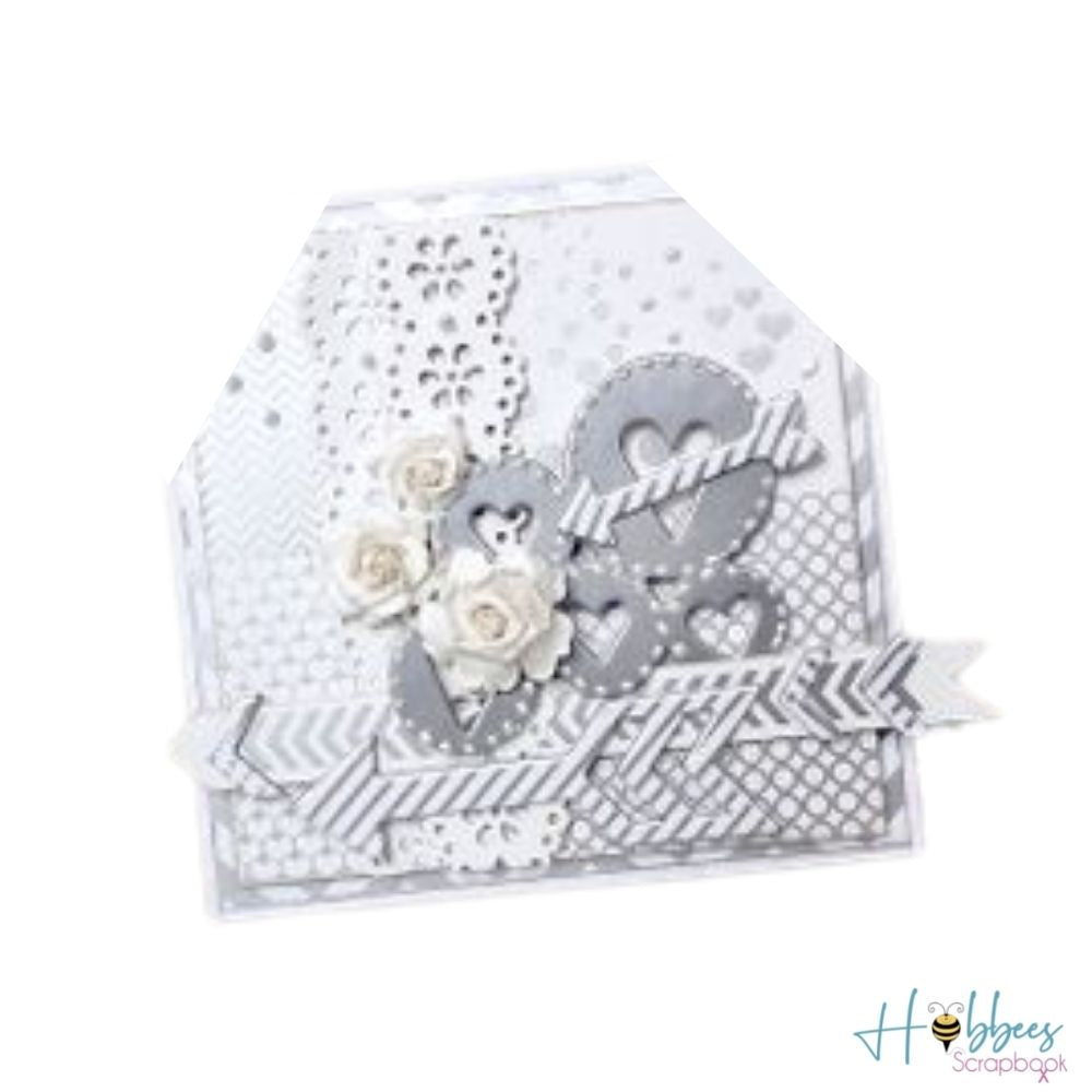 Luxe Placemat  / Recorte de Corazones Metálicos Adornos / Embellishments Pink Paislee