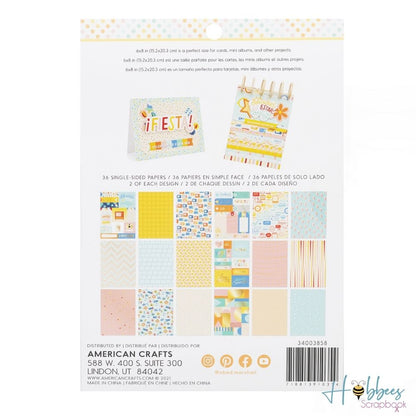 Especial Single-Sided Paper Pad 6 x 8&quot; / Block de Papel Especial Papel American Crafts