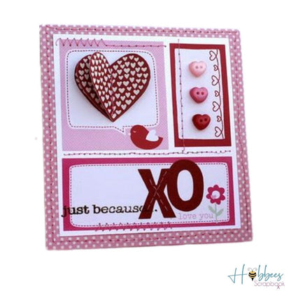 With Love Paper / 1 Hoja Cartulina Doble Cara Corazones Papel, Hojas Sueltas Pebbles