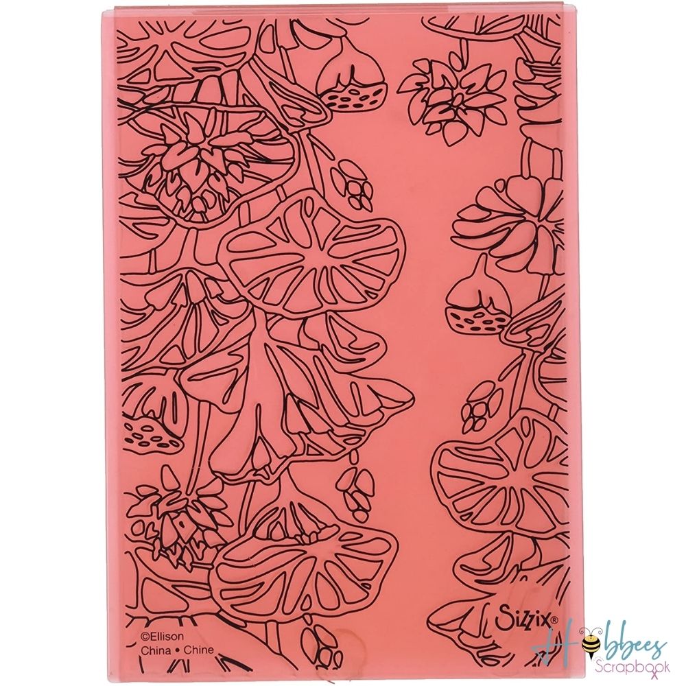 3D Textured Impressiones Lily Pond / Folder de Grabado Estanque de Lirios Folders de Grabado Sizzix