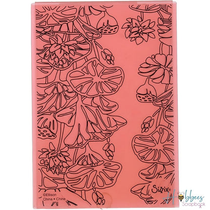 3D Textured Impressiones Lily Pond / Folder de Grabado Estanque de Lirios Folders de Grabado Sizzix