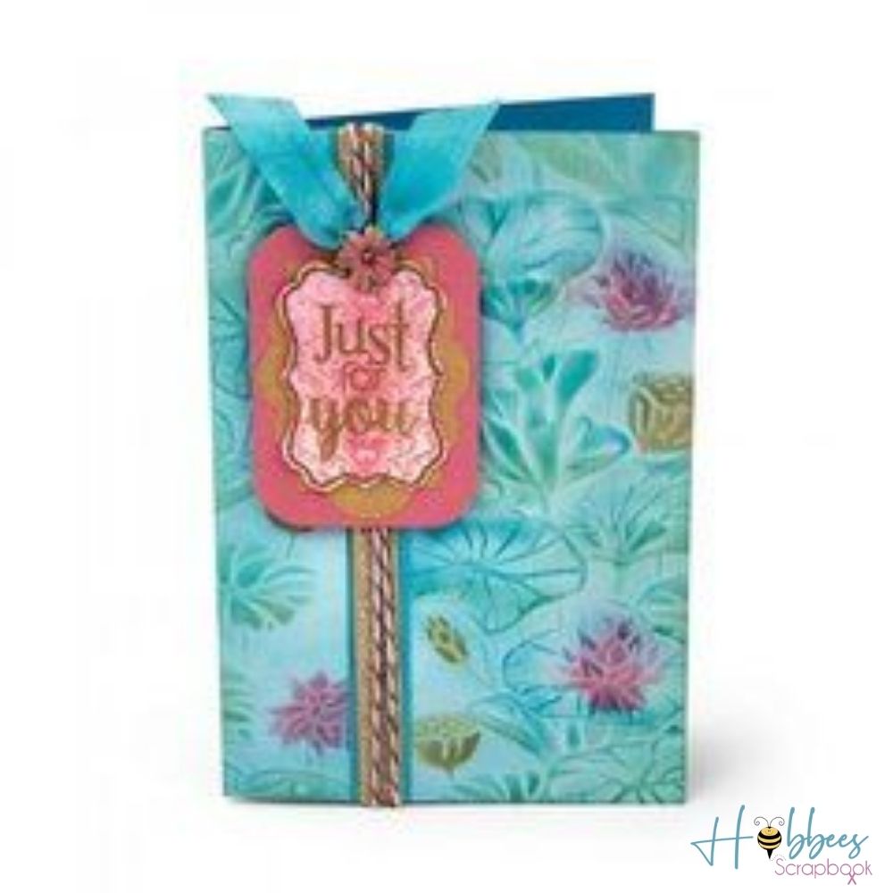 3D Textured Impressiones Lily Pond / Folder de Grabado Estanque de Lirios Folders de Grabado Sizzix