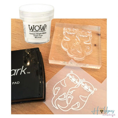 Opaque Bright White Ultra Fine Embossing Powder / Polvo de Embossing Blanco Ultra Fino Polvos de Embossing Wow!