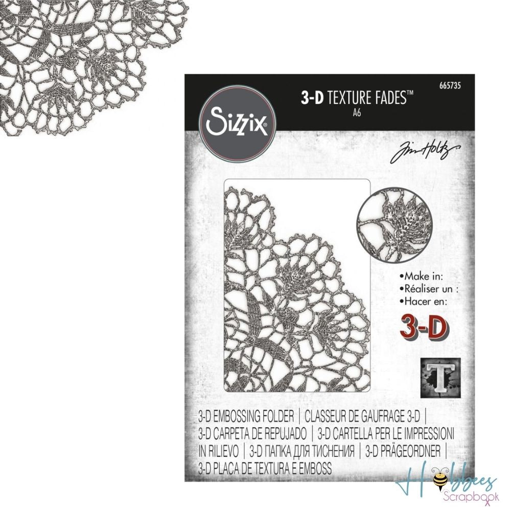 3D Textured Impressions Doily / Folder de Grabado 3D Blonda Folders de Grabado Sizzix