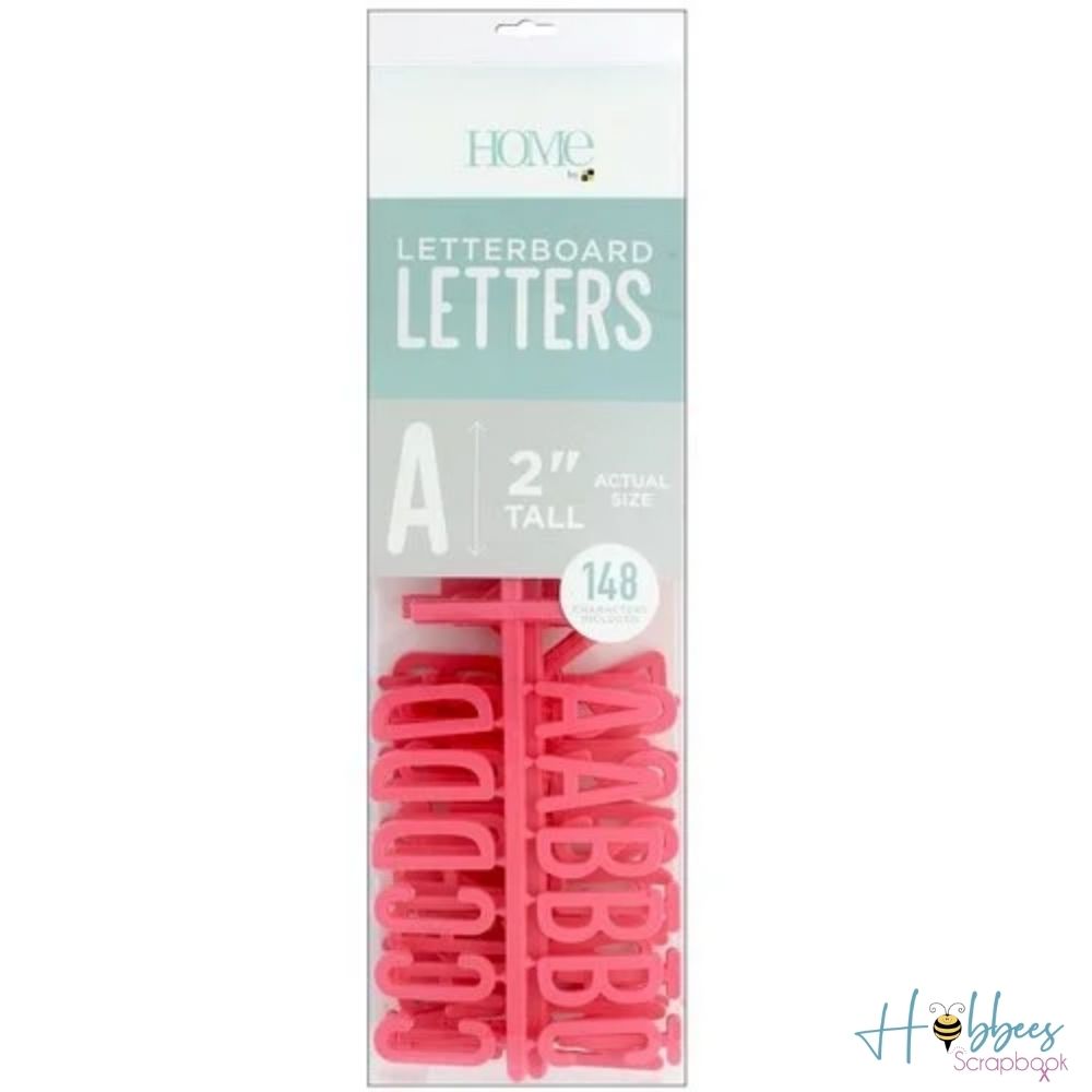 Coral 2" Letters / Letras Color Coral Para Tablero