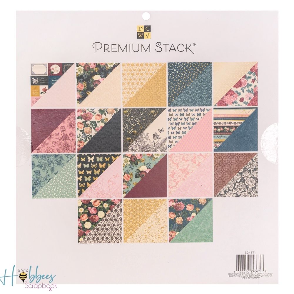 Floral Couture Paper Pad 12&quot; / Block de Papel Floral Papel DCWV