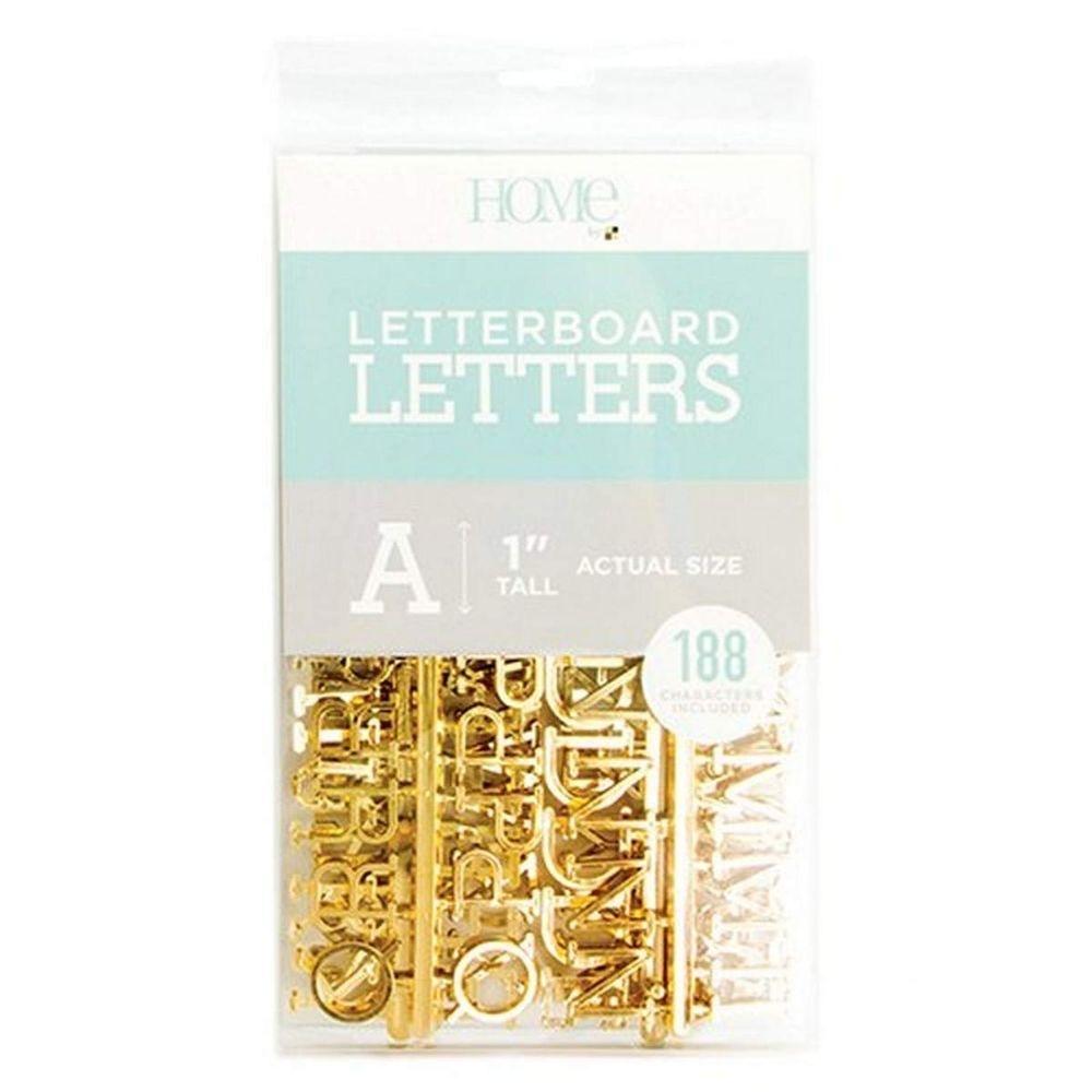 Gold 1&quot; Letters / Letras Oro Para Tablero Accesorios DCWV