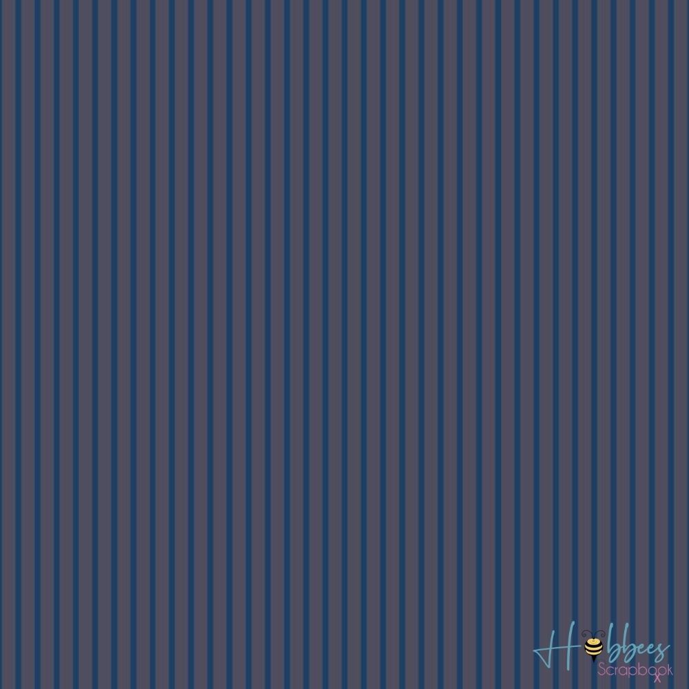 Denim Blues Navy Stripes / Hoja Suelta Mezclilla Rayas Azul Marino