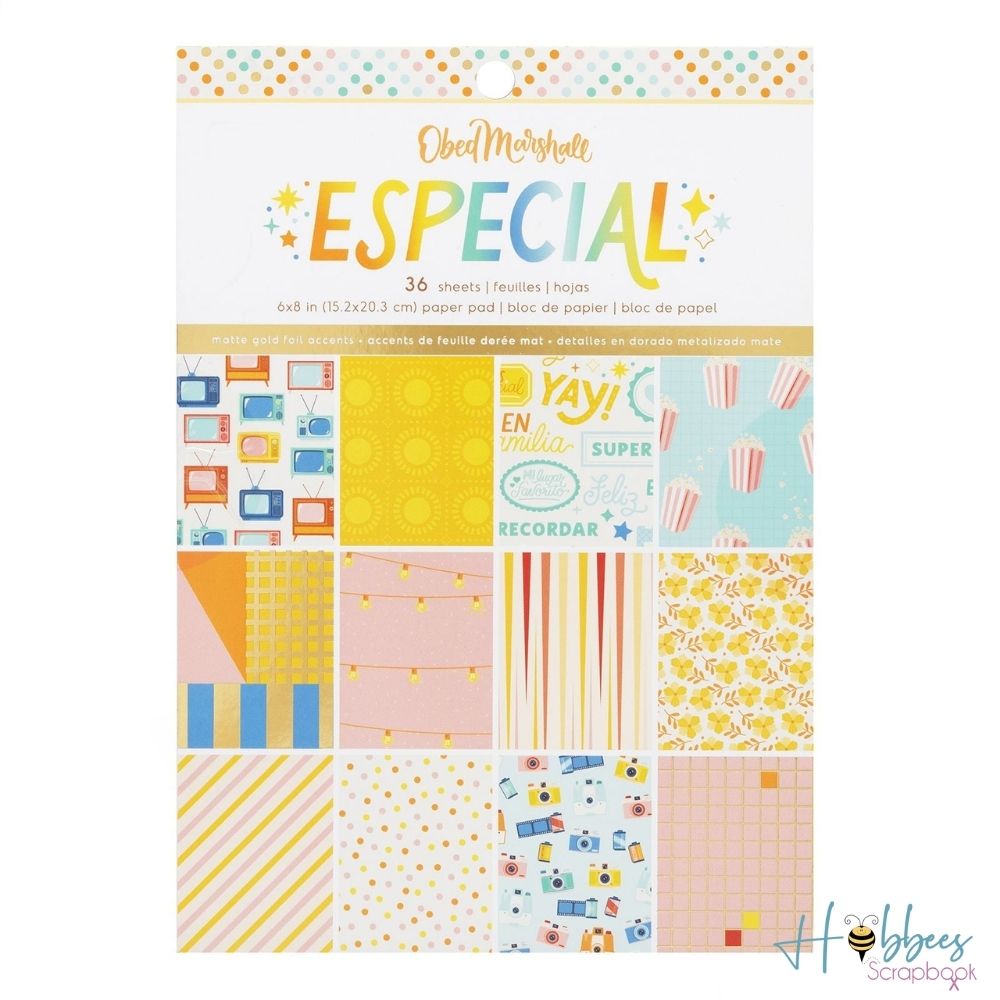 Especial Single-Sided Paper Pad 6 x 8&quot; / Block de Papel Especial Papel American Crafts