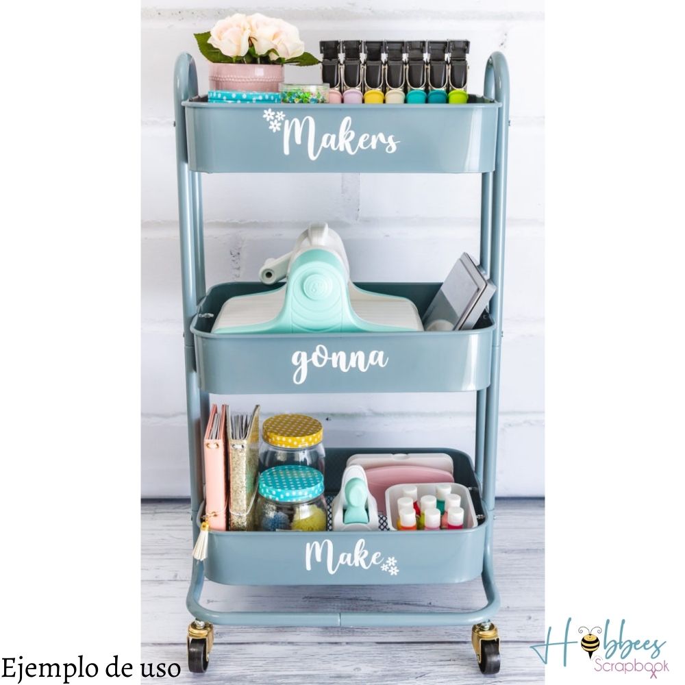 A La Cart Storage Cart Steel Blue / Carrito Organizador Azul Acero Almacenamiento y Organización We R Memory Keepers