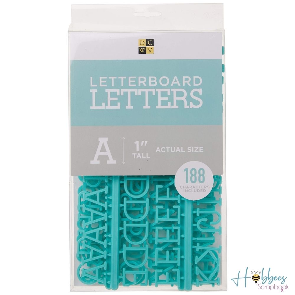 Teal 1" Letters / Letras Turquesa Para Tablero