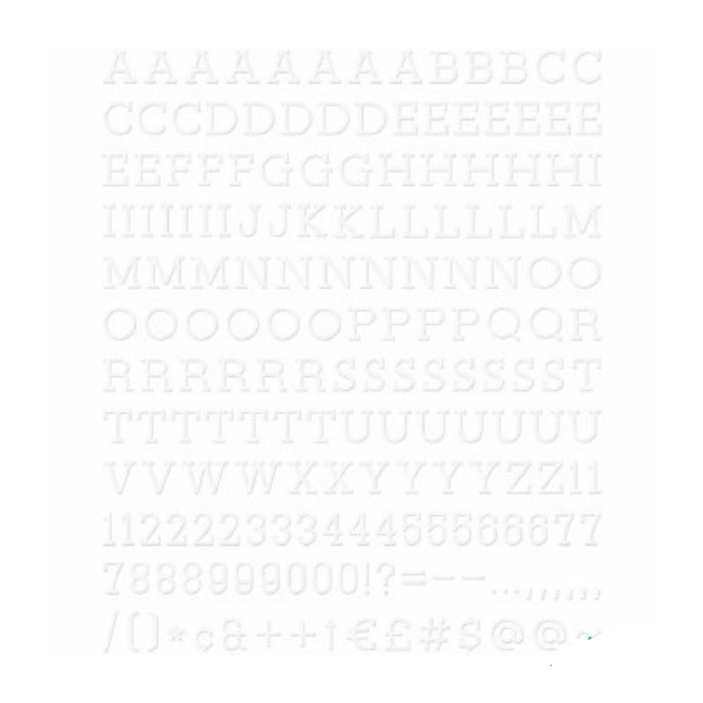 White 1&quot; Letters / Letras Blancas Para Tablero Accesorios DCWV