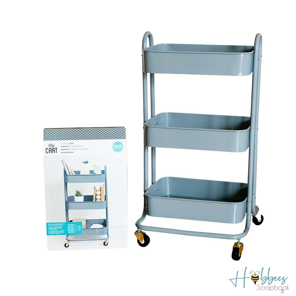 A La Cart Storage Cart Steel Blue / Carrito Organizador Azul Acero Almacenamiento y Organización We R Memory Keepers