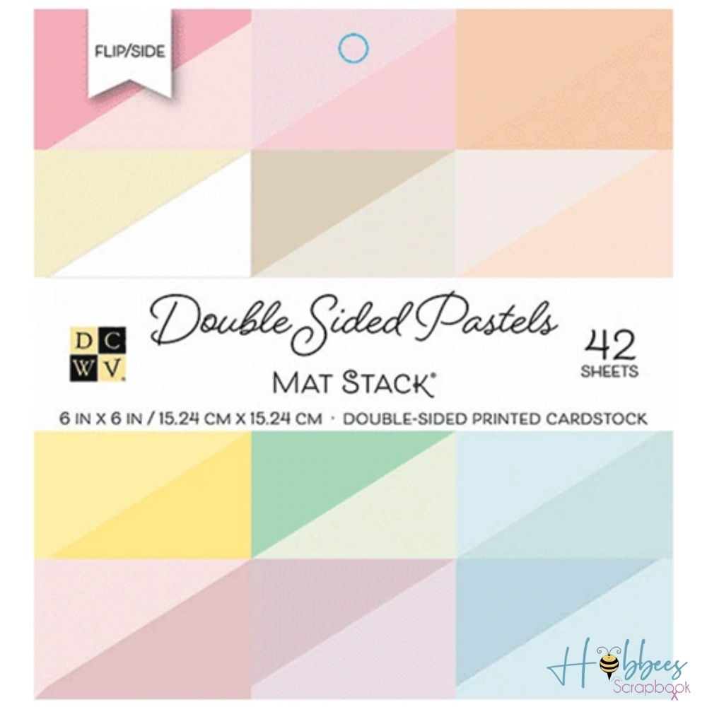 Cardstock Flipside Past 6&quot; / Block de Cartulinas Color Pastel Papel DCWV