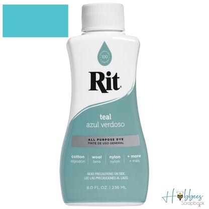 Rit Dye Liquid Teal / Líquido para Teñir Azul Verdoso Pintura para Tela Rit