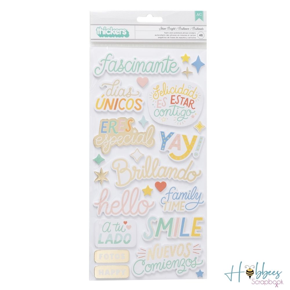 Especial Thickers Stickers / Estampas Gruesas de Frases Especial Stickers American Crafts