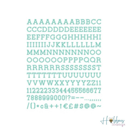 Teal 1&quot; Letters / Letras Turquesa Para Tablero Accesorios DCWV