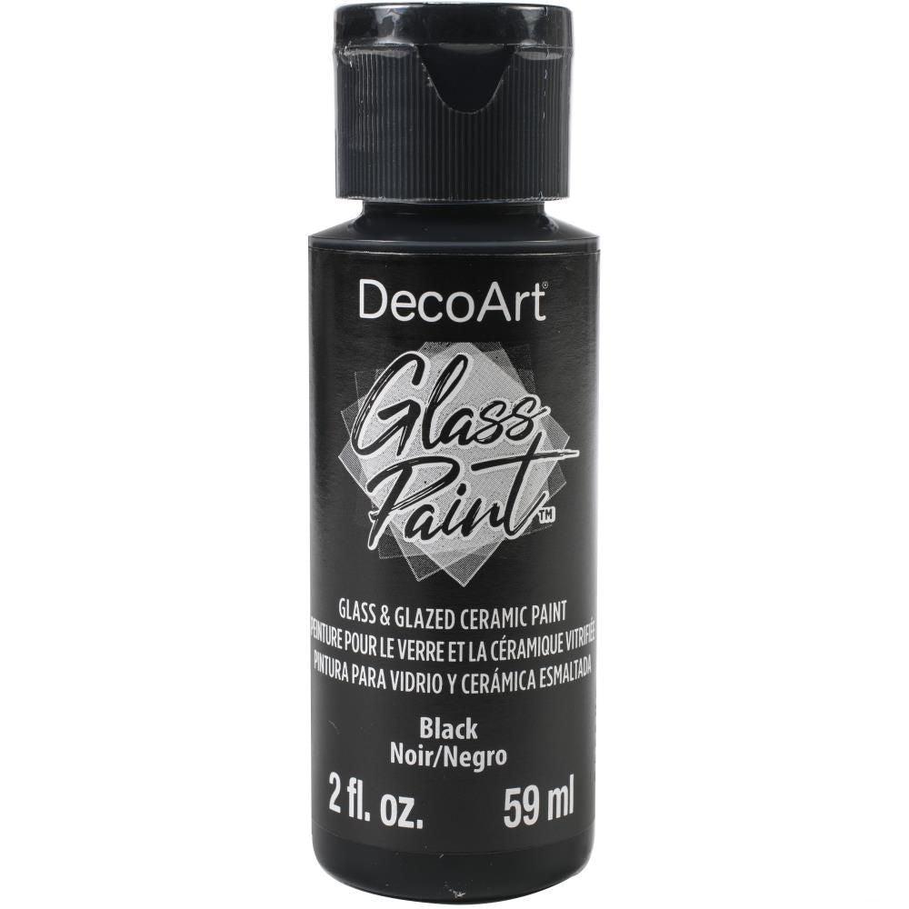 Glass Paint Black / Pintura Para Vidrio Negro Vitral DecoArt