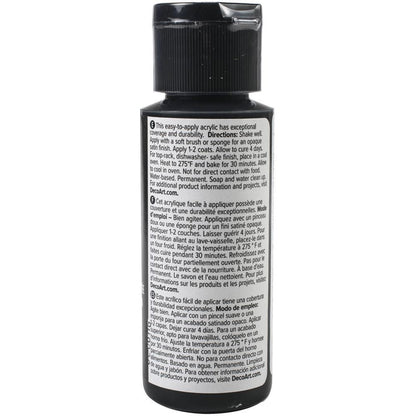 Glass Paint Black / Pintura Para Vidrio Negro Vitral DecoArt