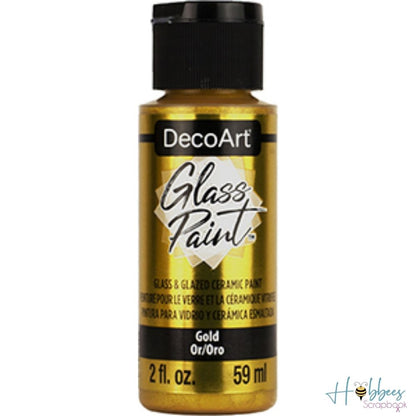 Glass Paint Gold / Pintura Para Vidrio Dorado Vitral DecoArt