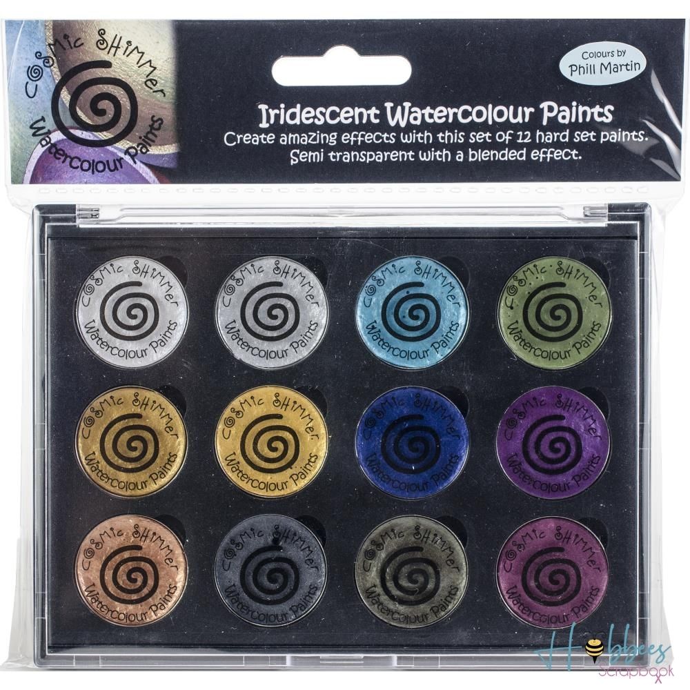 Cosmic Shimmer Watercolor Palette Set 10 / Acuarelas iridiscentes Acuarela Creative Expressions