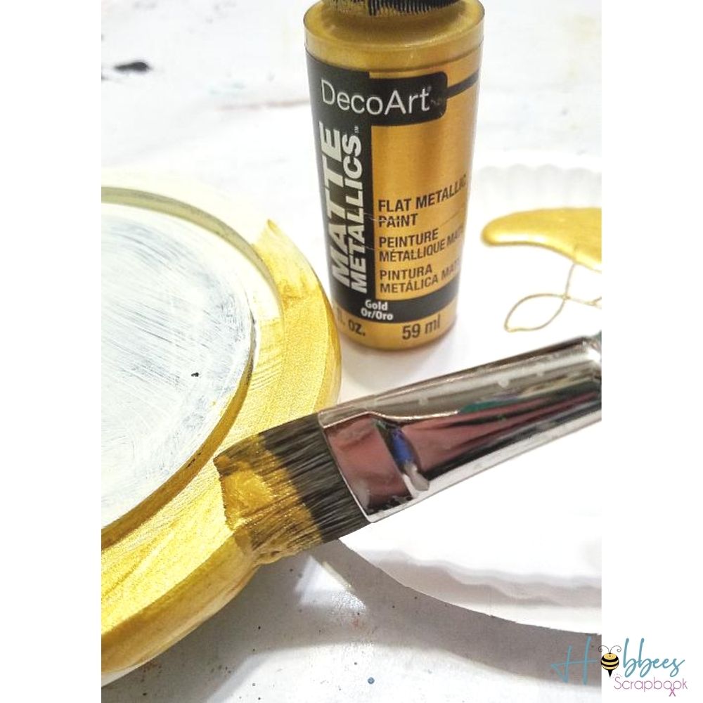 Glass Paint Gold / Pintura Para Vidrio Dorado Vitral DecoArt