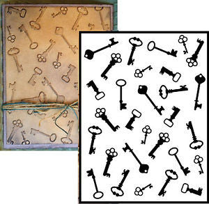 Embossing Antique Keys / Folder de Grabado Llaves Antiguas