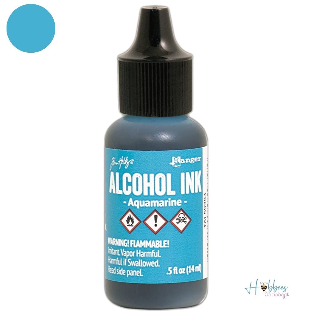 Tim Holtz Alcohol Ink Aquamarine / Tinta al Alcohol Azul Aqua Tintas al Alcohol Ranger