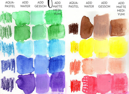 Aqua Pastels / Crayones Pastel Acuarelables Colores y Plumones Jane Davenport