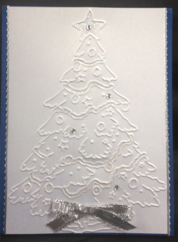 Embossing Christmas Tree Decorated / Folder de Grabado Árbol de Navidad Descontinuado Darice