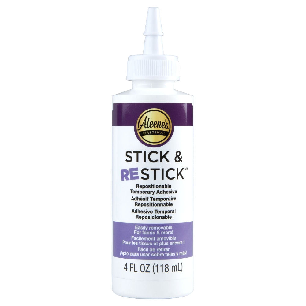 Stick &amp; Restick Adhesive / Adhesivo Reposicionable para Telas Adhesivos / Pegamentos Aleene&