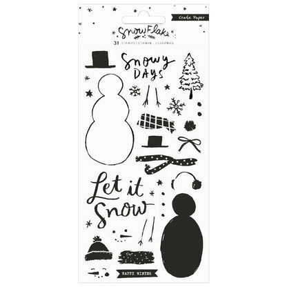 Snowflake Stamps / Sellos de Copos de Nieve Sellos Crate Paper