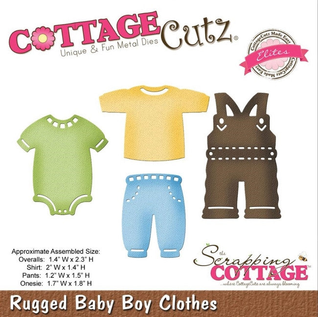 Suaje de Corte de Ropa de Niño / Rugged Baby Boy Clothes Descontinuado Cottage Cutz