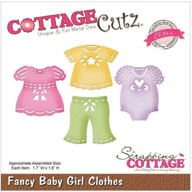 Suaje de Corte de Ropa de Niña / Fancy Baby Girl Clothes Descontinuado Cottage Cutz