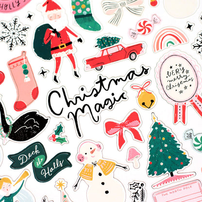 Hey Santa Chipboard Stickers / Estampas Navideñas Descontinuado Crate Paper