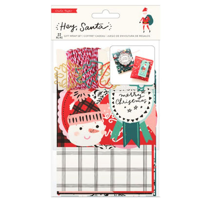 Hey Santa Gift Wrap Set / Kit Envolver Regalos Descontinuado Crate Paper