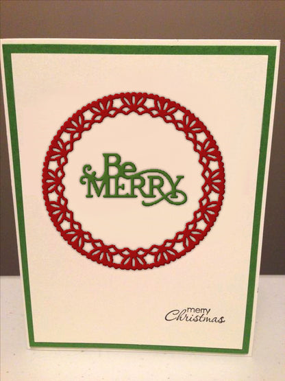 Be Merry Lace Doily Die / Suaje de Blonda Navideña Dados de Corte / Suajes / Troqueles Ultimate Crafts