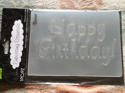 Embossing &quot;Happy Birthday&quot; / Folder de Grabado Happy Birthday Descontinuado Darice