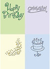 Folder de Grabado / Embossing Folder Birthday 4 pieces