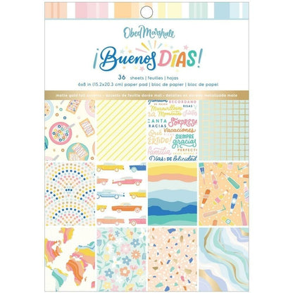 Buenos Dias Single-Sided Paper Pad 6 x 8&quot; / Block de Papel Estampado Papel American Crafts