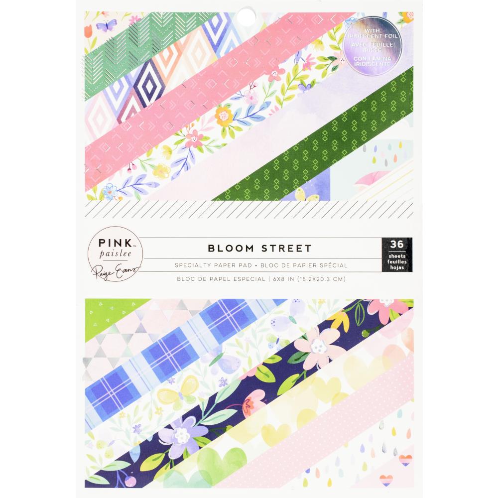 Bloom Street Paper Pad 6x8" / Block de Papel Floreciendo Papel Pink Paislee