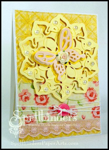 Shapeabilities Cut, Fold &amp; Tuck Dies Triumphant Blossom / Suaje de Corte de Flor 3D Dados de Corte / Suajes / Troqueles Spellbinders