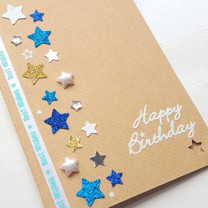 Blue Microfine Glitter / Diamantina Ultra Fina Azul Adornos / Embellishments Yudu