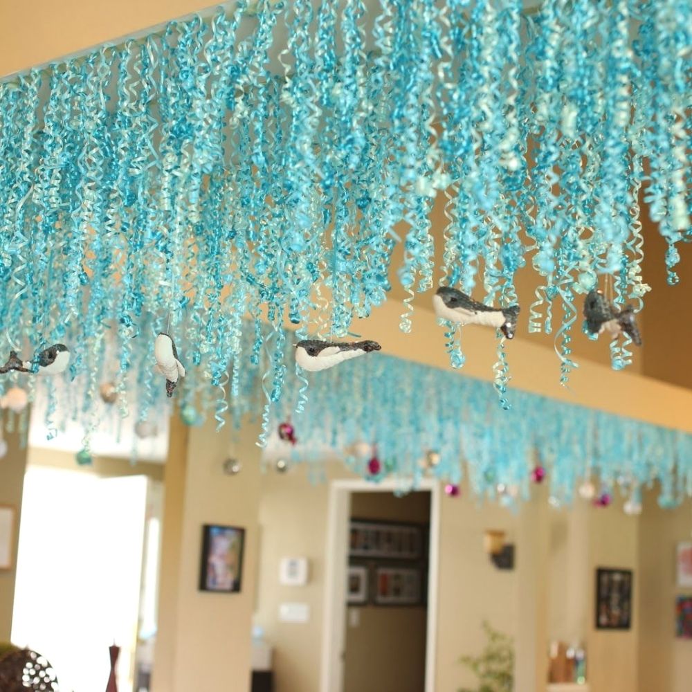 Crimped Curling Ribbon Blue / Listón Texturizado para Rizar Fiestas Hobbees