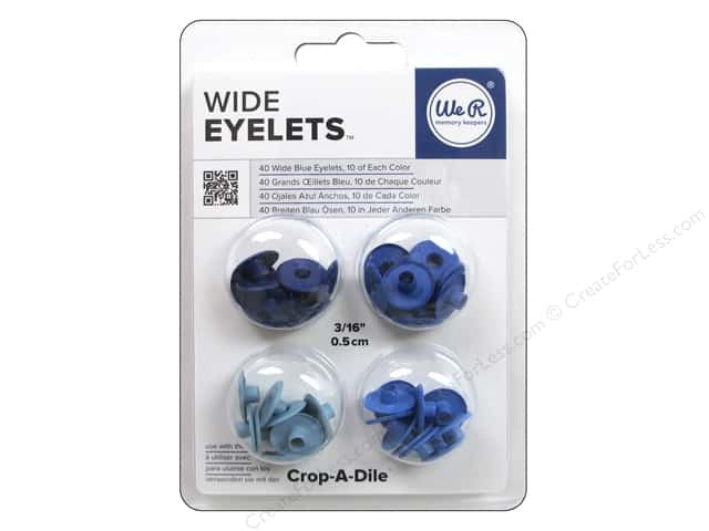 Wide Eyelets Blues / Ojillos Anchos Azules Adornos / Embellishments We R Memory Keepers