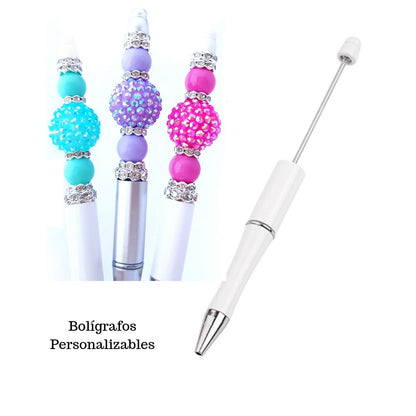 Beadable Pens Silver / Plumas Personalizables con Cuentas Descontinuado Darice