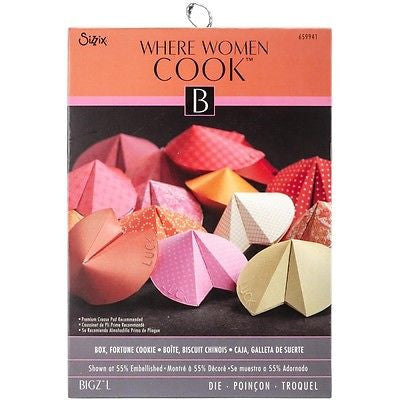 Suaje de Cajita de Galleta de la Suerte / Fortune Cookie Box Dados de Corte / Suajes / Troqueles Sizzix